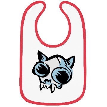 Discover cat skull Bibs
