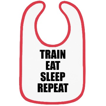 Discover Train Eat Sleep Repeat Bibs