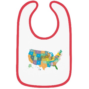 Discover US States Bibs