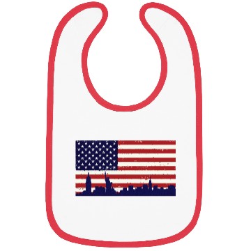 Discover US Flag Freedom liberty peace Bibs