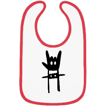 Discover Punk Hand Horns Bibs