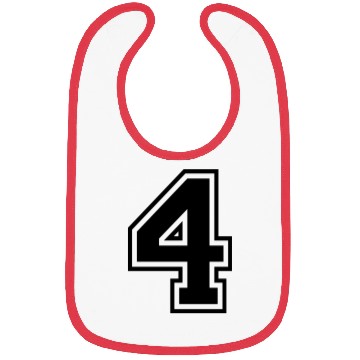Discover Number 4 four college style counting gift Bibs