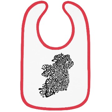 Discover Ireland Typography Map Bibs