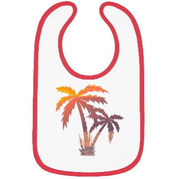 Discover California Palm Tree Sunset Bibs