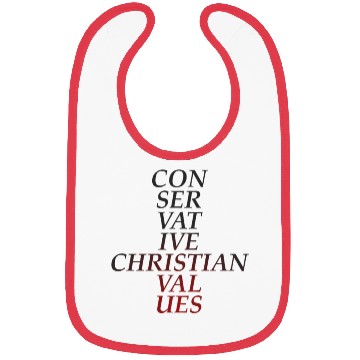 Discover Conservative Christian Values (Red Tint) Bibs