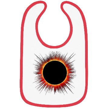 Discover Solar Eclipse Flare Burst Cartoon Bibs