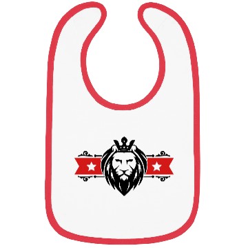 Discover lion head banner Bibs