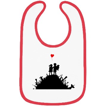 Discover Banksy Graffiti Street Art War and Love Guns Heart Bibs