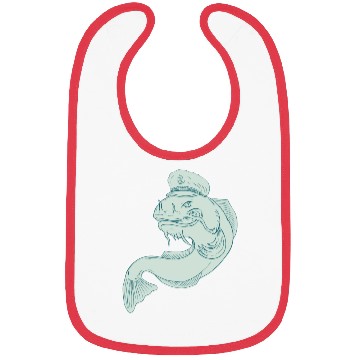 Discover Captain Catfish Drawing Bibs