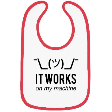 Discover It Works On My Machine - Funny Dev Design Black Bibs