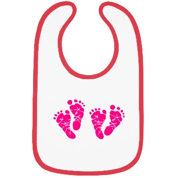 Discover Twin Baby Feet - Pregnancy - Maternity - Mom to be Bibs