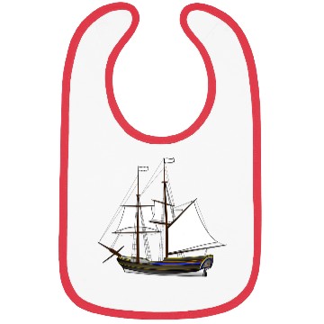 Discover ship boat canoe sailboat submarine yacht anchor405 Bibs