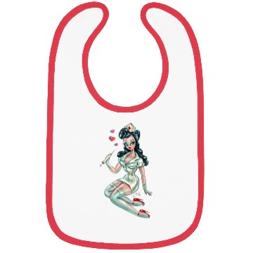 Discover Pinup Nurse Brunette Bibs