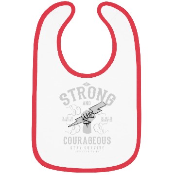 Discover Be strong and courageous Bibs
