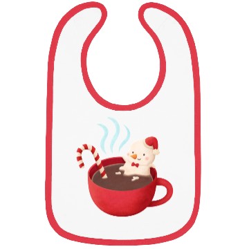 Discover Cute Snowman in Hot Cocoa Bibs