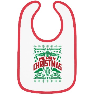 Discover Motorcycle Christmas Bibs