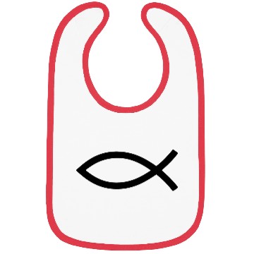 Discover christian symbol fish simple Bibs