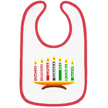Discover Kwanzaa Holiday Candles Bibs