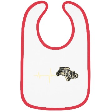 Discover gift heartbeat hot rod hotrod Bibs