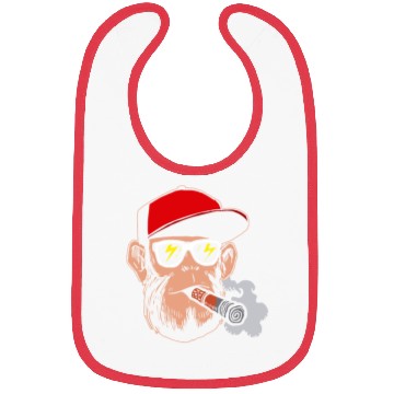 Discover Monkey smoke gift weed ganja Bibs