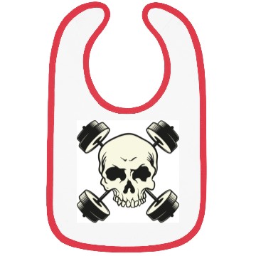 Discover skull gym Bibs