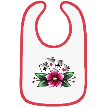 Discover Flower gambler tattoo Bibs
