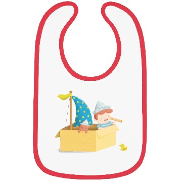 Discover Cute Sailor Boy in Box Bibs