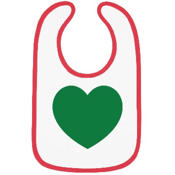 Discover Dark Green Heart Bibs