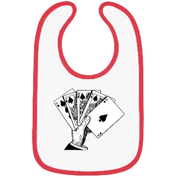 Discover Royal Flush Vintage Illustration Bibs