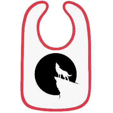 Discover Howling wolf full moon space galaxy gift dog trend Bibs