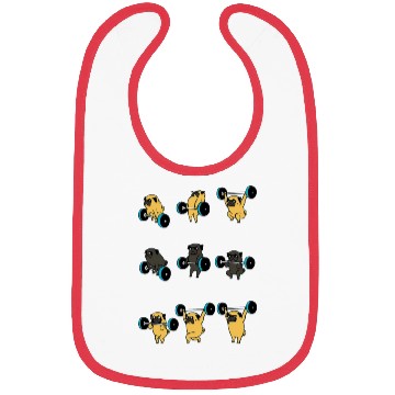 Discover Pug Gym Bibs