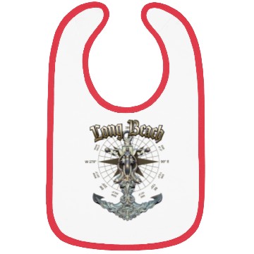 Discover Long Beach Anchor Nautical Sailing Boat Summer Bibs