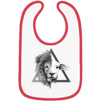 Discover Christian,Bible Quote,Lion and Lamb Bibs