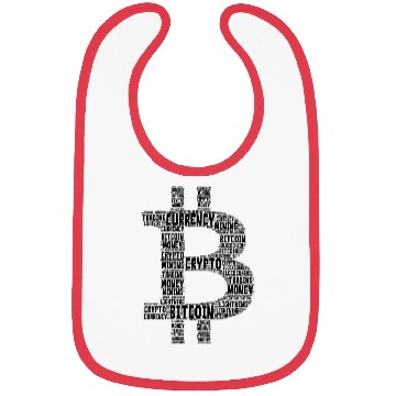 Discover Bitcoin Word Art Bibs