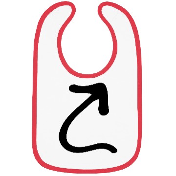 Discover Arrow curved up sign symbol Icon Bibs