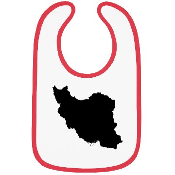 Discover Iran map silhouette Bibs