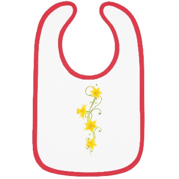 Discover Vibrant Yellow Daffodil Floral Pattern Bibs