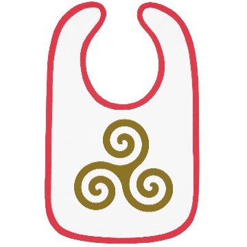 Discover Karma Triskelion Swirl Gold Metallic Ink Bibs
