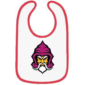 Discover Wizard Head Front Mascot Bibs