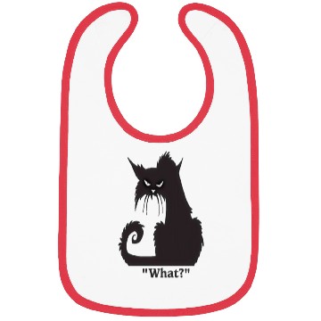 Discover Angry black cat Bibs