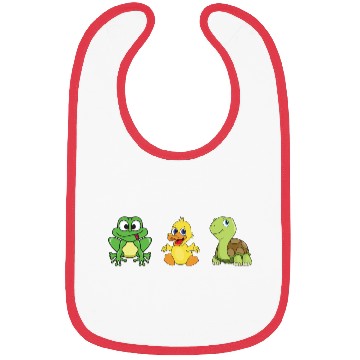 Discover Frog Ducklings Duck Turtle Bibs
