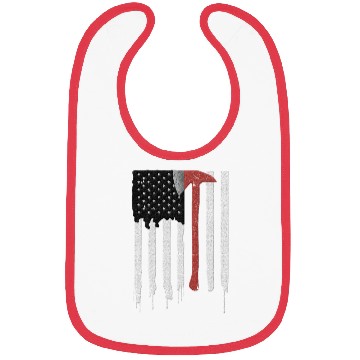 Discover Firefighter Dad Father Thin Red Line Election Gift Bibs