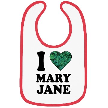 Discover I love mary jane weed hanf 420 gift ganja cannabis Bibs