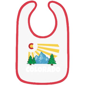 Discover Native Colorado Gifts CO State Flag Sunrise Bibs