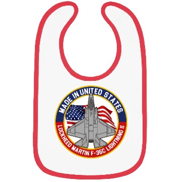 Discover Lockheed Martin F-35C Lightning II - Made in USA Bibs