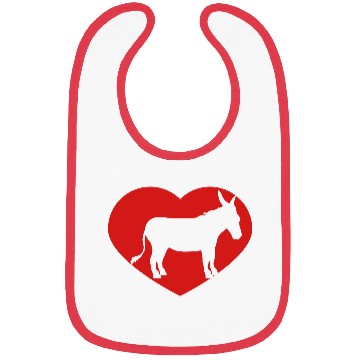 Discover i love love heart donkey horse pony small packelse Bibs