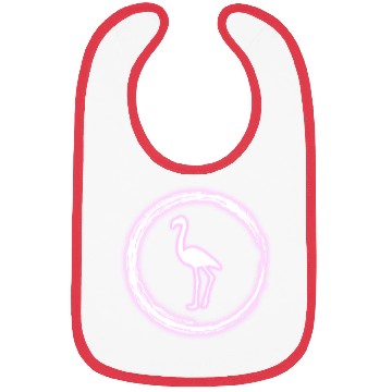 Discover Glow Circle Flamingo Bright Neon Glowing Effect Bibs