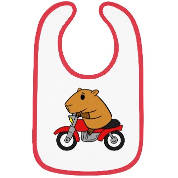 Discover Capybara Riding Motorcycle Bibs Funny Rodent