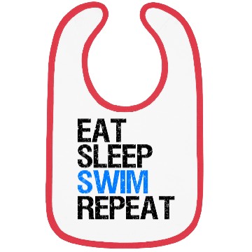 Discover Eat Sleep Swim Repeat Gift Swimmer Bibs