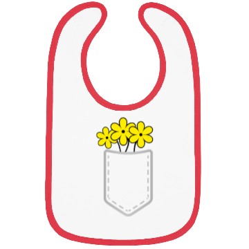 Discover Flower Pocket gift flowers Bibs